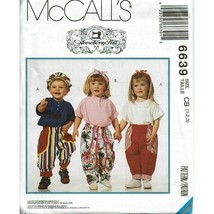 McCalls Sewing Pattern 6639 Toddlers Shirt Pants Hat Headband Size 1-3 - £7.01 GBP