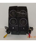 Lot of 2 Logitech X-540 Computer Satellite Speaker (Red &amp; Yellow) 491345... - $49.45