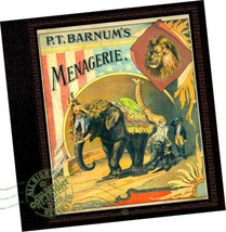 P T Barnum&#39;s MENAGERIE (1888) Circus Animals + Performers Wildlife Habitat Lions - £28.39 GBP