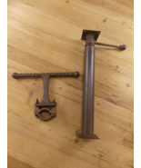 Cast Iron Stool Center Rod and Foot Rest Repurpose Steampunk Bar Seat Mount - $49.99