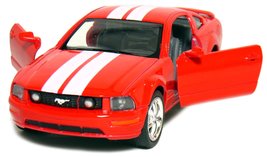 KiNSMART 2006 Ford Mustang GT Edition Red w/Racing Strips Decal 1:38 Sca... - $14.46 CAD
