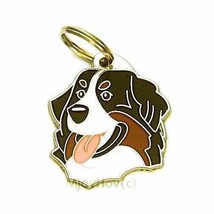 Dog name ID Tag, Bernese mountain dog, Engraved, Personalized, Handmade - £16.42 GBP+