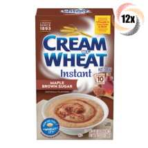 12x Box Cream Of Wheat Maple Brown Sugar Instant Cereal | 12oz | 10 Packets Each - £86.99 GBP