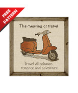 The meaning of travel Retro Bus Free cross stitch PDF pattern - $0.00