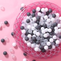 Ball Pit Balls For Kids - Macaron Grey &amp; White &amp; Transparent Ocean Balls Plastic - £37.95 GBP