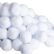 100 Pcs Fake Snowballs For Kids- 2 Inch Indoor Snowball Fight Balls- Artificial  - £37.95 GBP