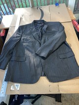 Jos A Bank Blazer Men&#39;s 52R Sport Coat Wool Black Gray Striped, Formal A... - £17.01 GBP
