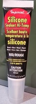 IMPERIAL High Temp Heat RED Silicone Sealant 2.7oz Wood Stove Pipe Metal... - $6.79