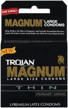 TROJAN Magnum Thin Lubricated Condoms, 3 Count - £12.78 GBP