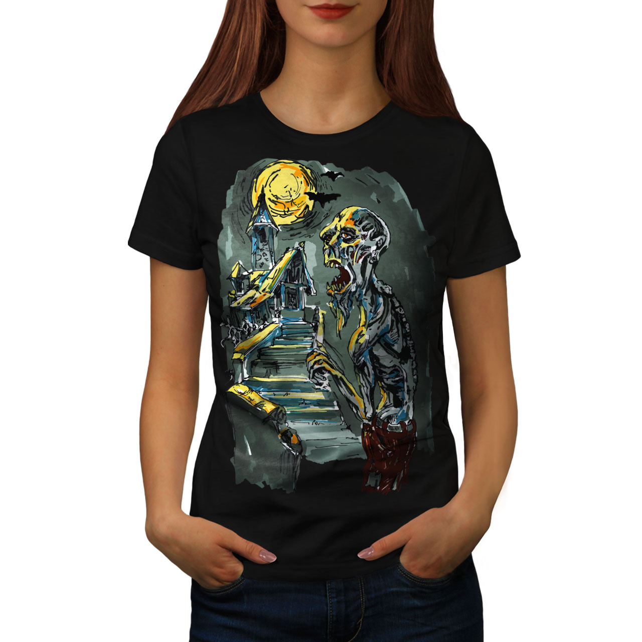 Graveyard Deadman Zombie Shirt Dead Creature Women T-shirt - $12.99