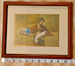 Park Lane Galleries Holy Family Wall Art Picture Handcraft With Brown Frame - £22.13 GBP
