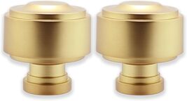 BLASTHOME Signature Curtain Rod Knob Finials Brushed Gold Ends - Set of 2 - $40.50