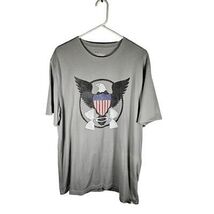 Under Armour Men's Tshirt Gray Eagle Shield American Flag Size XL - $15.51