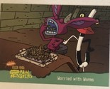 Aaahh Real Monsters Trading Card 1995 #67 Worried With Worms - £1.57 GBP