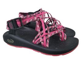 Chaco Size 7 ZX2 Unaweep Vibram Soles Outdoor Hiking Sandals Pink Purple Strappy - £25.28 GBP