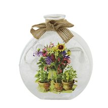 Stony Creek Herb Garden Pre-Lit Jar Glass Electric Flowers Spring - One Lit Vase - £31.22 GBP