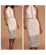 Lulus Divine Destiny White Lace Midi Dress, XS - £65.94 GBP