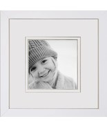 White Wood and Matted Square Photo Frame for 5x5 Photos - $26.50