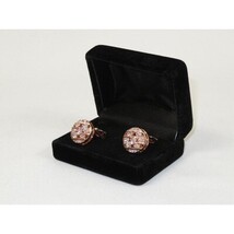 Men's Fashion Cufflinks By J.Valintin Silver/Gold Plated With Crystals JVC-10 image 3