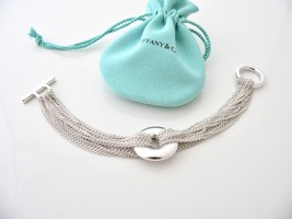 Tiffany &amp; Co Circle Mesh Bracelet Multi Strand Bangle 7.5 Inch Silver Gift 925 - £317.41 GBP