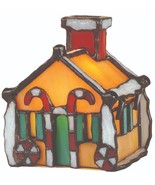 Gingerbread House Accent Lamp 4.5&quot; Tiffany Style Stained Glass Accent La... - £229.13 GBP