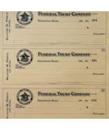 1920 Federal Trust Checks Lot of 3 City Hotel Waterville Maine 604-606 F... - $551.77 MXN