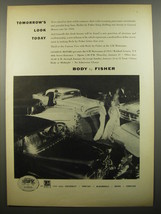 1954 GM Body by Fisher Ad - Tomorrow's look today - $18.49