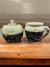 Vintage Otagiri Somayaki Soma Ware Green Crackle Horse Heart Creamer Cov... - $49.46