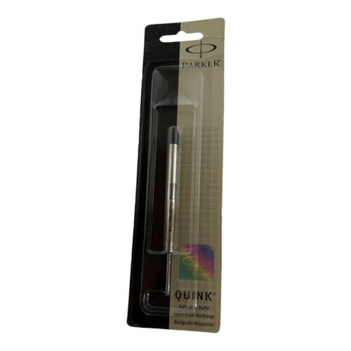 Primary image for Parker Quink Ballpoint Pen Refills, Medium Point Black Ink NEW Sealed 3031631PP