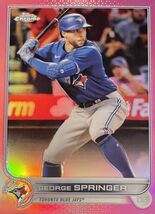 2022 Topps Chrome Pink Refractor #214 George Springer Blue Jays MINT! - $2.29