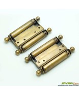 Set of 2 Solid Brass Double Action Adjustable Spring Hinges for Cafe Sal... - $170.00