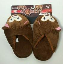 Royal Deluxe Ny Brown Monkey Adult Slippers Size: Small 5-6, Free Shipping - $15.12
