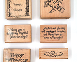 Stampin Up 8 Halloween Party Invite Rubber Wood Ink Stamps Card Crafting... - $13.00