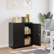 File Cabinet Black 79x40x90 cm Steel - $135.63