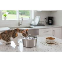Stainless Steel Pet Automatic Water Fountain 3.2L 108oz - $29.69