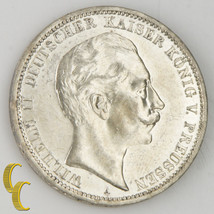 1912-A German States Prussia 3 Mark BU Condition Berlin KM#527 - £107.70 GBP