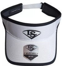 Louisville Slugger Adult Baseball/Softball Visor White/Black Adjustable Size NEW - £12.48 GBP