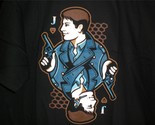 TeeFury Doctor Who XLARGE &quot;Captain Jack of Hearts&quot; Doctor Who Shirt BLACK - £11.79 GBP
