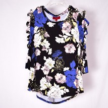 Jennifer Lopez Women&#39;s Floral Open Sleeve Tunic Blouse Size Medium - $12.35