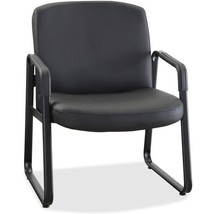 Lorell LLR84587 35 x 26.5 x 27.3 in. Leather Guest Chair, Big &amp; Tall - Black - £281.29 GBP