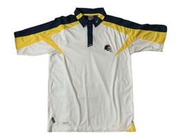 Michigan Wolverines Vtg 90&#39;s Nike Team Mens Football Polo Shirt S Embroidered - £27.91 GBP