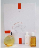 Eau Des Merveilles by Hermes Gift Set:1.6oz EDT+1.4oz B/L+1.4oz Sh/G - $167.98