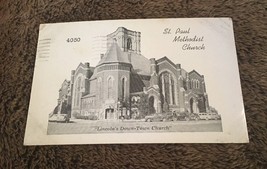 Vintage Postcard Posted 1945 B&amp;W St Paul Methodist Church #4050 - £0.74 GBP