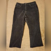 Coldwater Creek classic fit women size 14 waist and 25 Length black jeans - $14.84