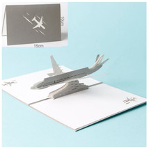 3D Pop Up Greeting Card Birthday Wedding Valentine&#39;S Kids Holiday Card - Airline - £15.12 GBP