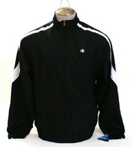 Champion Black &amp; White Zip Front Mesh Lined Jacket Men&#39;s NWT - £47.95 GBP