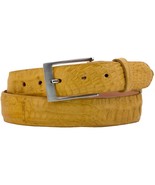 Mens Western Dress Belt Buttercup Crocodile Skin Leather Thin Casual Siz... - $101.99