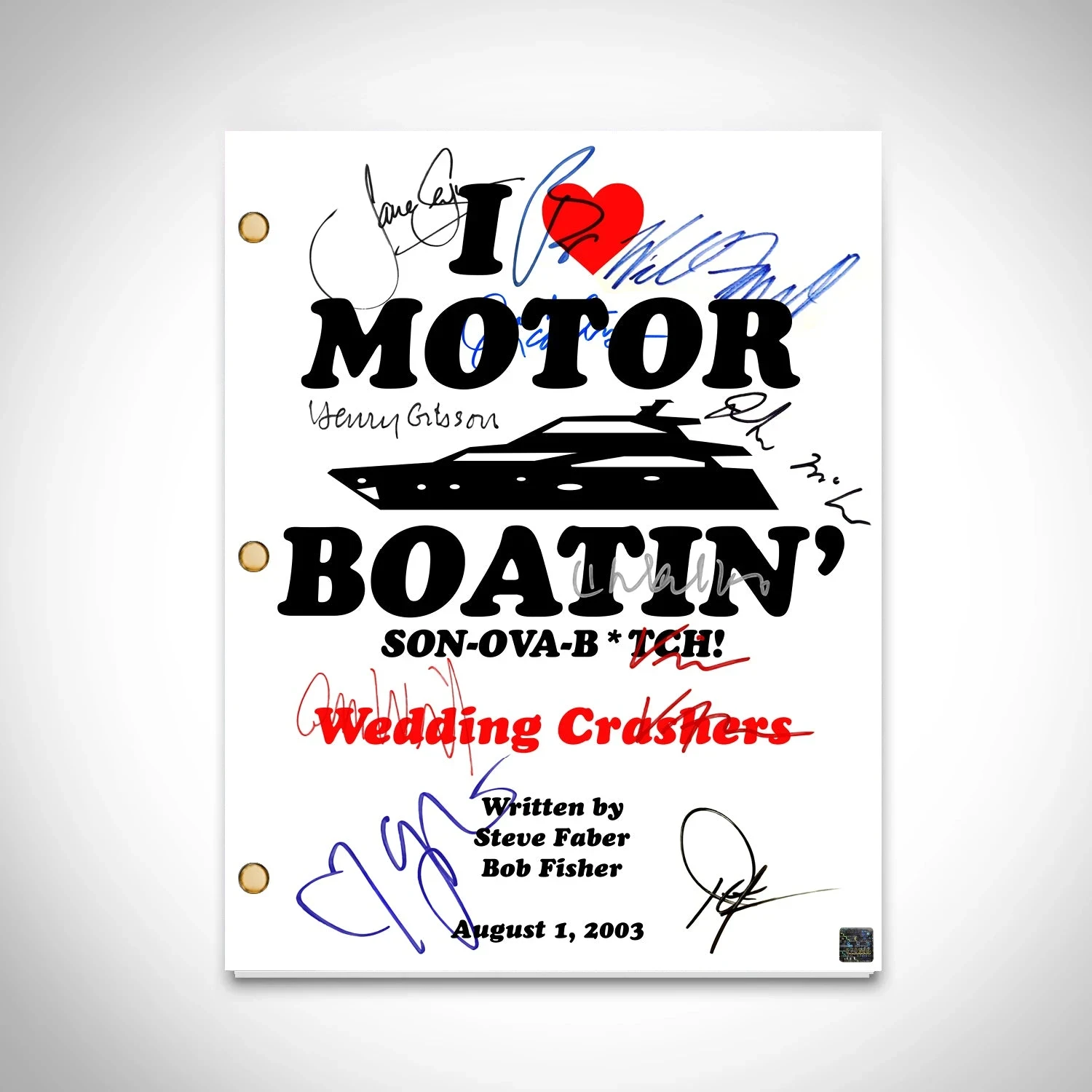 Wedding Crashers Script Limited Signature Edition - £96.50 GBP