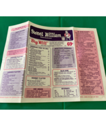 Defunct Sweet Williams restaurant menu paper placemat - $54.54 CAD