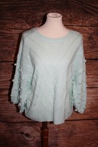 Fever Women’s Sweater SHirt Top Mint Green Knit Textured Size Large L NEW NWT - £15.56 GBP